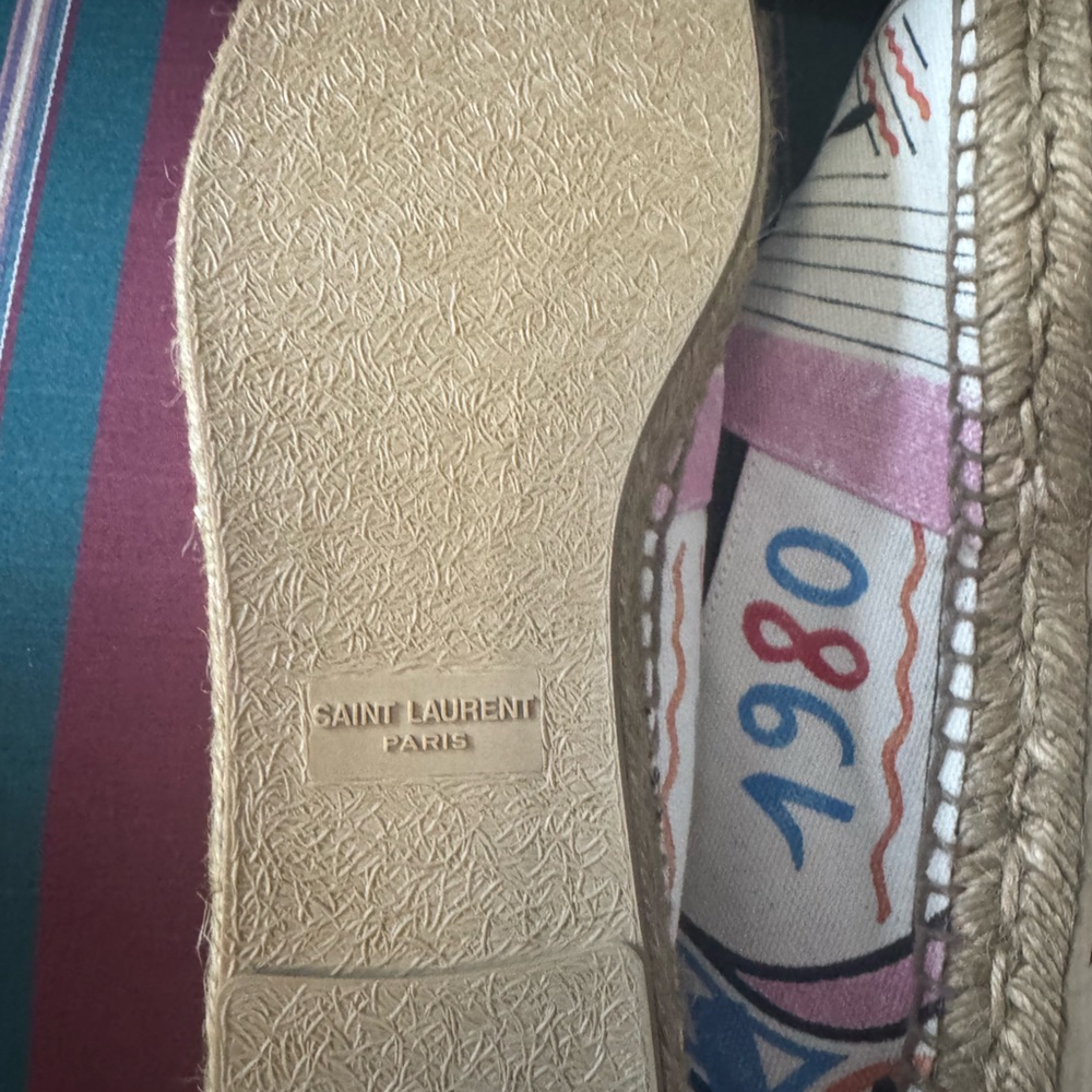 Yves Saint Laurent Perseo Canvas Espadrilles European Sz 41, US 10.5 or 10. New - Picture 12 of 16